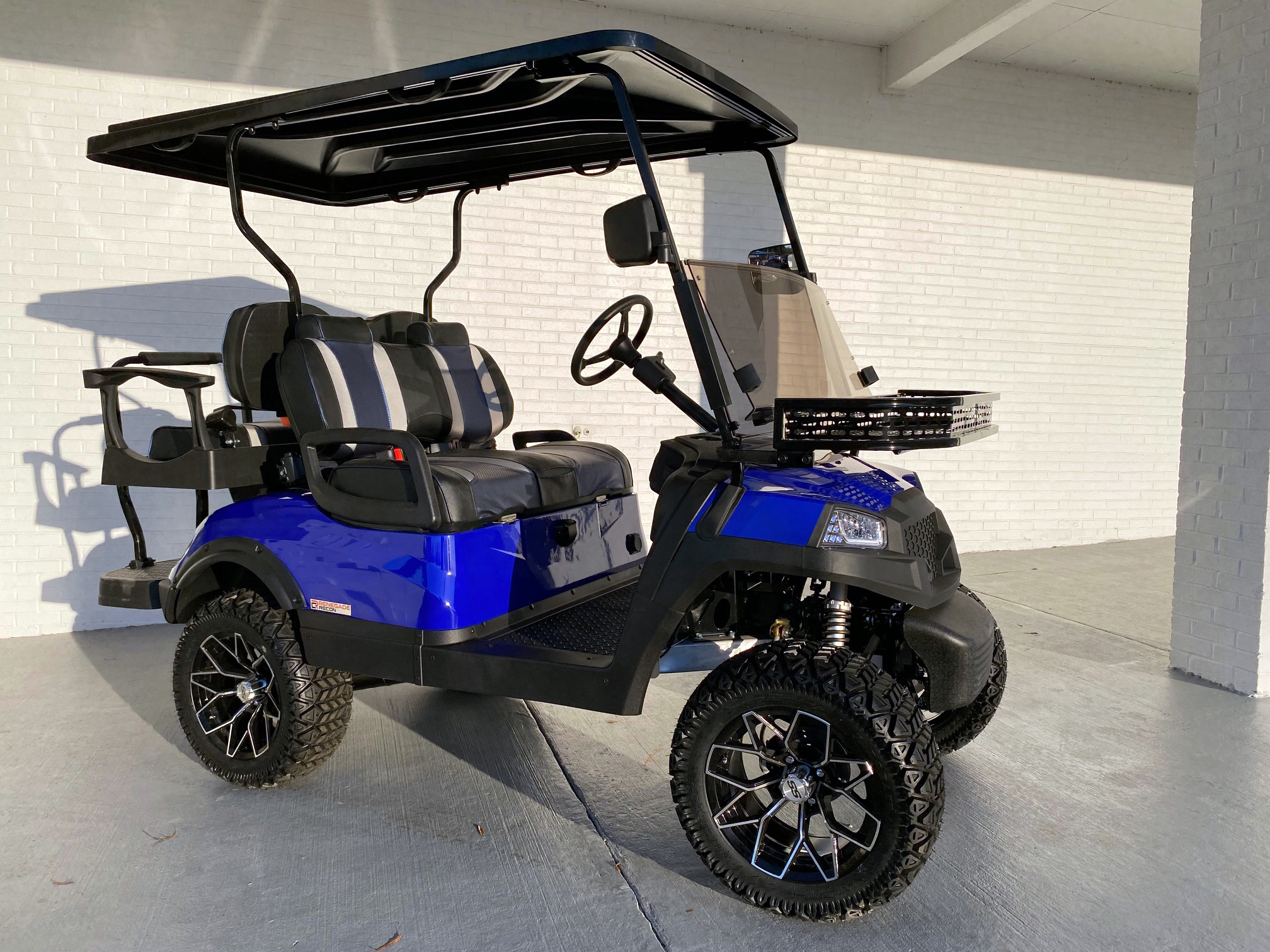 Blue Renegade Golf Cart Recon Body Loaded